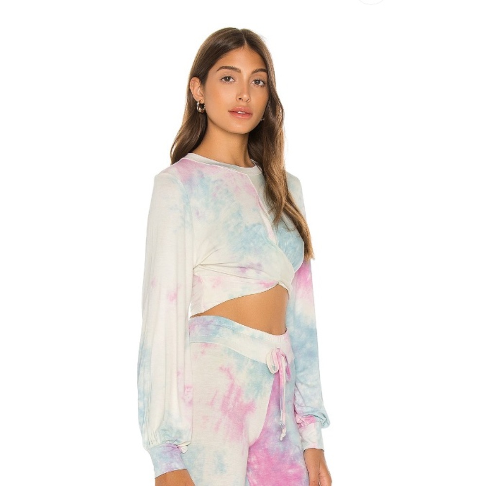 Beach Riot Marley Tie Dye Crop Long Sleeve Top